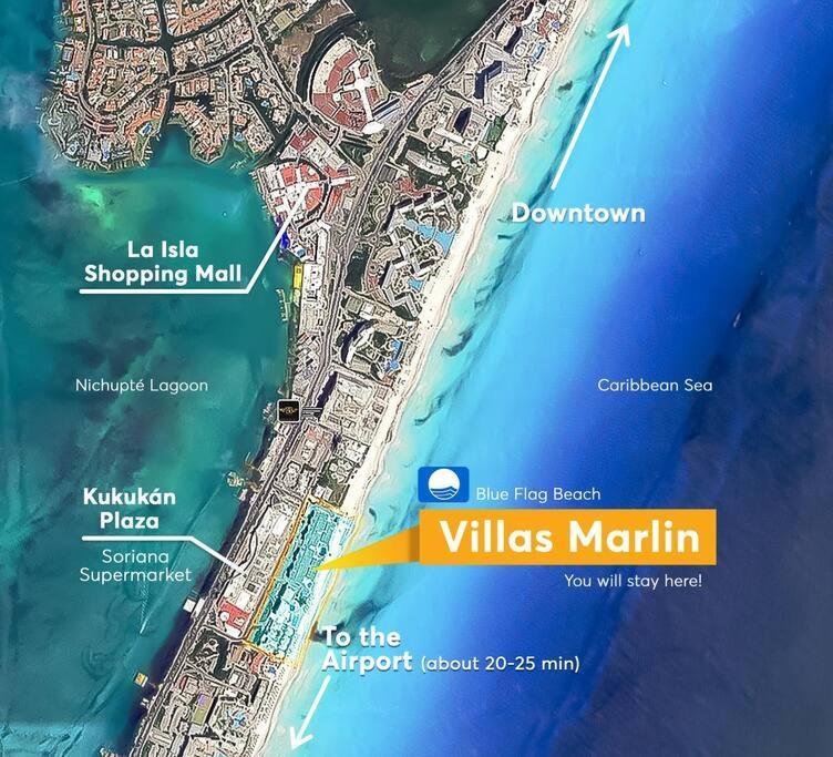 Villa Aurora Beautiful Beachfront Apartment 坎昆 外观 照片